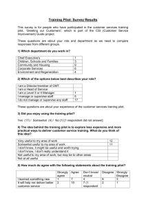 Pilot One Survey (paper version)