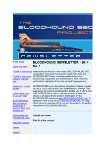 Bloodhound Newsletter 2014 No 1