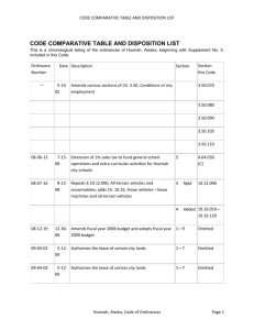 025 Code Comparative Table and Disposition List