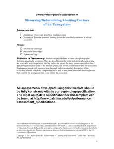 Summary Description of Assessment #4 Observing/Determining