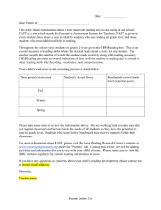 Sixth Grade FAST Letter - Iowa Reading Research Center