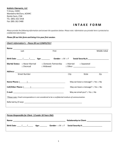 Intake Forms - Home