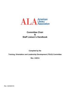 Committee Chair and Staff Liaisons Handbook