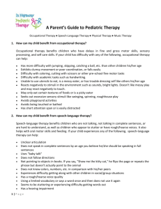 A Parent`s Guide to Pediatric Therapy