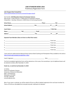 LAKE STURGEON BOWL 2016 Registration Form