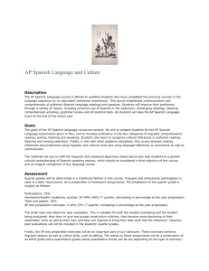 AP Spanish Language and Culture Description The AP Spanish