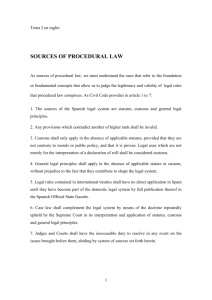 sources of procedural law
