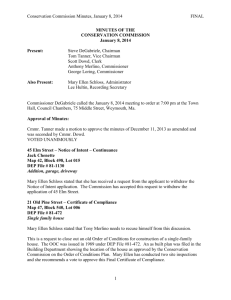 MINUTES OF THE CONSERVATION COMMISSION January 8, 2014