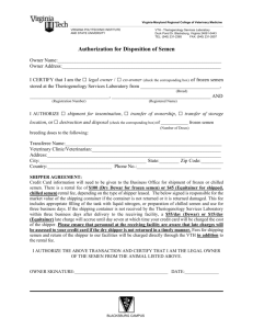 Authorization for Disposition of Semen - Virginia