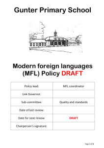 Modern foreign languages (MFL) Policy DRAFT