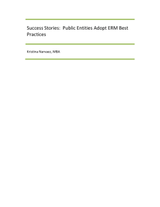Success Stories: Public Entities Adopt ERM Best Practices