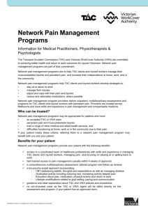Network Pain Management Programs