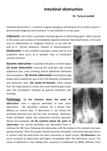 Clinical features of acute intestinal obstruction