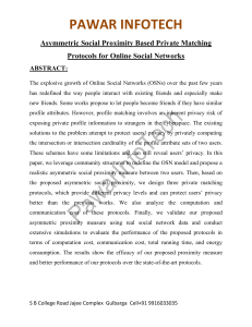 Asymmetric Social Proximity Based Private Matching Protocols for