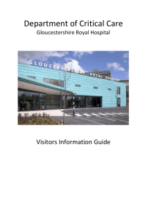 A visitors guide to Critical Care at Gloucestershire Royal Hospital