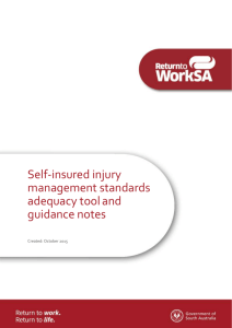 Self-insured injury management standards