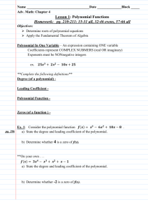 Polynomial Equations