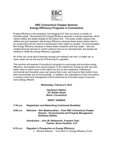 EBC Connecticut Chapter Seminar Energy Efficiency Programs in