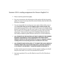 Honors Eng 2015-16 overview of summer reading