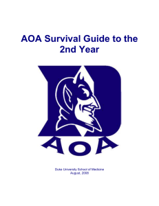 AOA Survival Guide to the 2nd Year