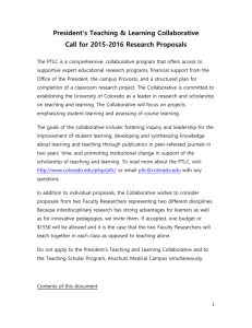 President`s Teaching & Learning Collaborative Call for 2015