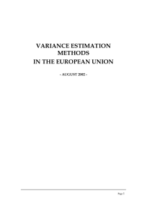 Variance Estimation Methods in EU