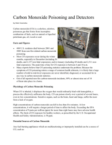Carbon Monoxide Poisoning and Detectors