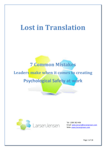 Lost in translation – 7 common mistakes that