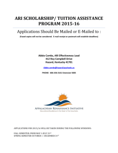 ARI Scholarship/Tuition Assistance Program Application