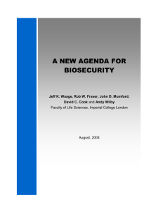 A new agenda for biosecurity