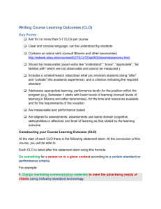 Checklist for Writing Course Learning Outcomes and Samples