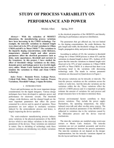 Study of Process Variability on Performance and Power
