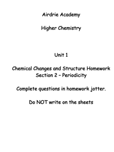 Unit 1 Homework 2 Periodicity