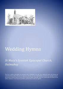 Wedding Hymns - St Mary`s Church Dalmahoy