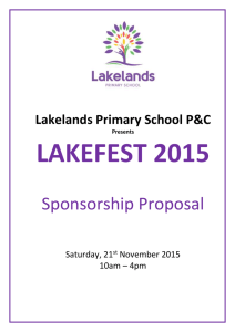 Lakefest Sponsorship Proposal 2015