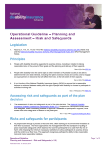 Planning and Assessment - Risk and Safeguards