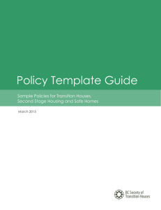 Policy Template Guide - BC Society of Transition Houses