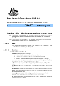 Food Standards Code—Standard ID 2.10.4