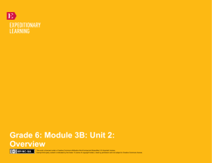 Grade 6 ELA Module 3B, Unit 2, Overview
