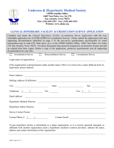 clinical hyperbaric facility accreditation survey application