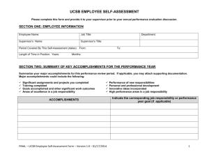 Employee Self-Assessment Form