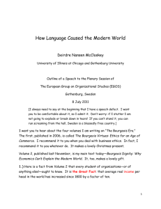 How Language Caused the Modern World