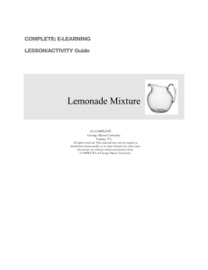 Lemonade Mixture_Lesson