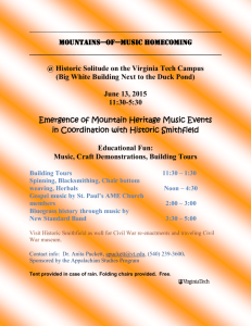 Mountains of Music Homecoming Events at Solitude