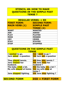 STENCIL 4B: HOW TO MAKE QUESTIONS IN THE SIMPLE PAST
