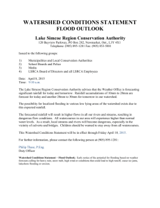 WATERSHED CONDITIONS STATEMENT