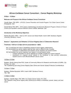 Cancer Registry Workshop - Caribbean Health Research Council