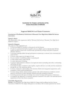 Suggested SkillsUSA Chapter Constitution