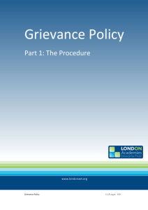 LAET Grievance Policy