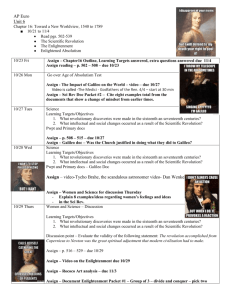 Schedule - Toward a New World View 2015